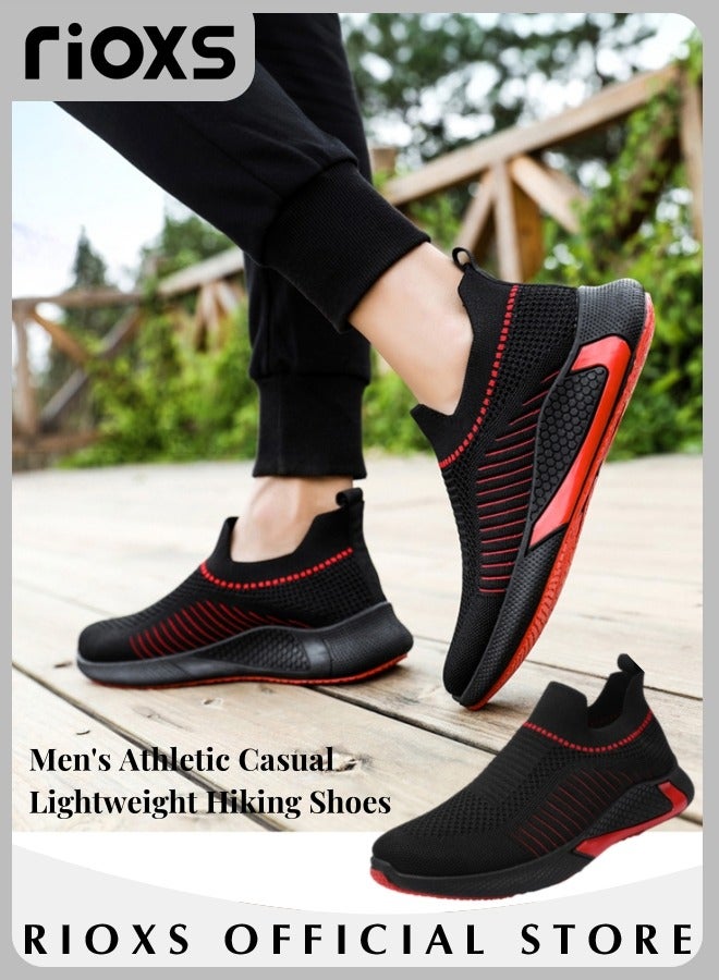 Men's Athletic Casual Hiking Shoes Lightweight Outdoor Running Shoes Mesh Breathable Fashion Sneakers