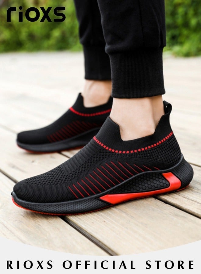 Men's Athletic Casual Hiking Shoes Lightweight Outdoor Running Shoes Mesh Breathable Fashion Sneakers