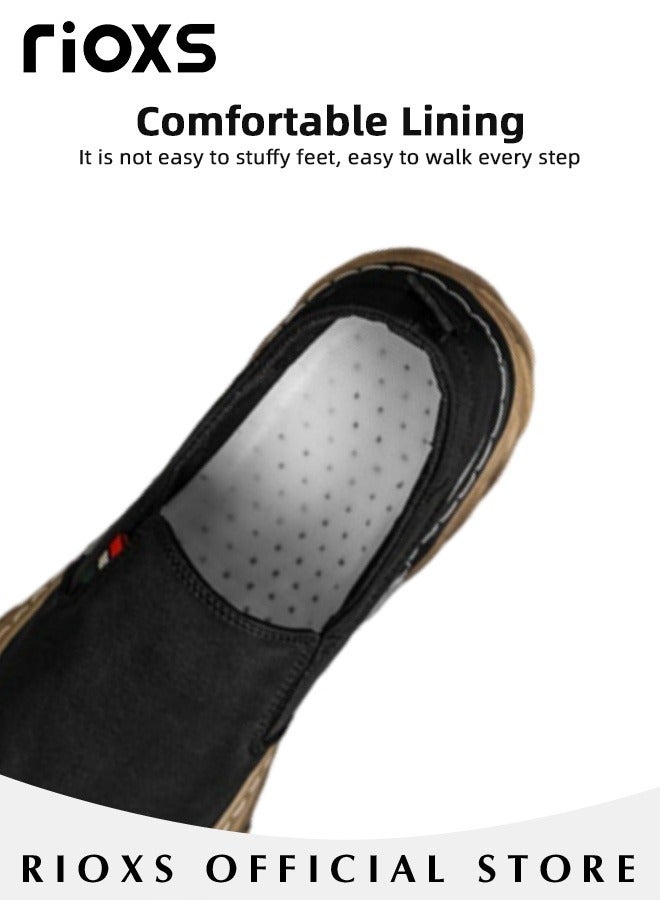 Men's Classic Canvas Low Top Sneakers Lightweight Breathable Casual Shoes Fashion Comfortable Flat Shoes