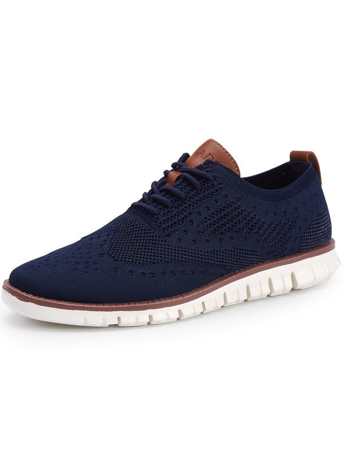 Retro Knitted Lace Up Flat Bottomed Casual Men's Shoes