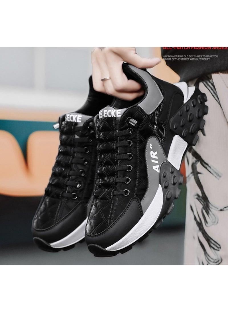 Lace Up Low Collar Foot Thick Sole Casual Sports Shoes