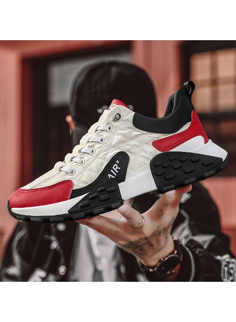 Lace Up Low Collar Foot Thick Sole Casual Sports Shoes