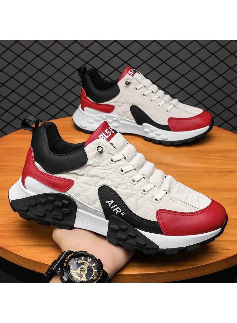 Lace Up Low Collar Foot Thick Sole Casual Sports Shoes