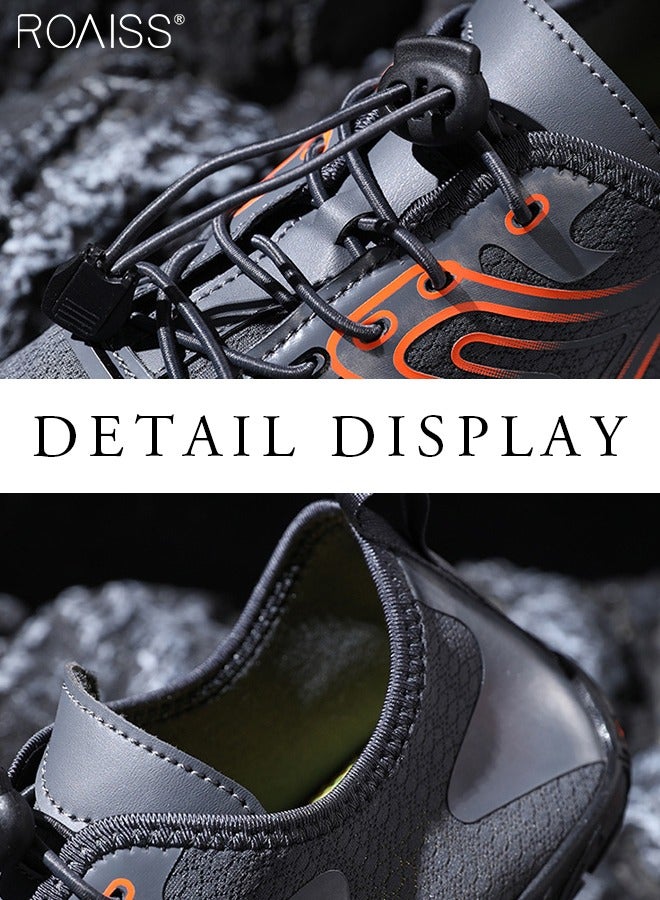 Adult Men Outdoor Water Beach Shoes Quick Dry Aqua Barefoot Water Shoes Soft Soled Non Slip Diving Shoes Fashion Pattern Exercise Fitness Shoes for Snorkeling Surfing Kayaking Beach Walking Yoga