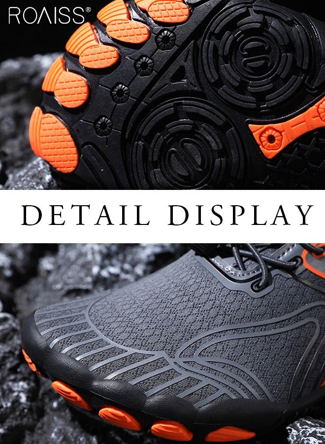 Adult Men Outdoor Water Beach Shoes Quick Dry Aqua Barefoot Water Shoes Soft Soled Non Slip Diving Shoes Fashion Pattern Exercise Fitness Shoes for Snorkeling Surfing Kayaking Beach Walking Yoga
