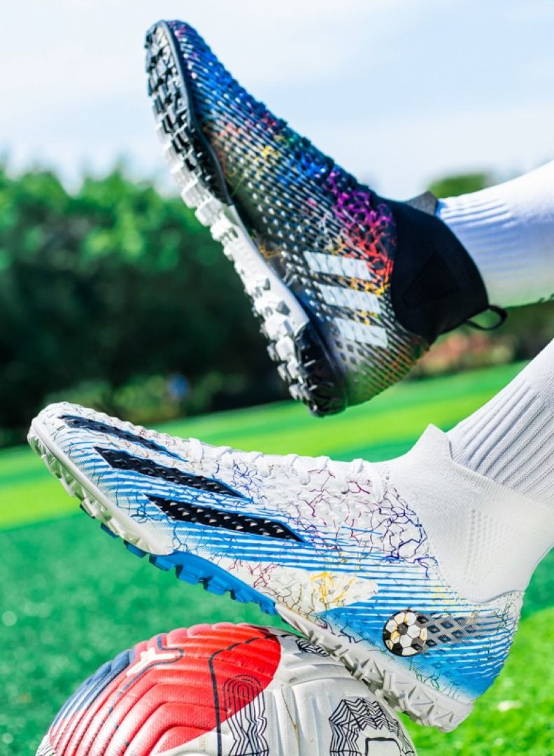 High-Top Competition Sports Football Shoes Black/Blue