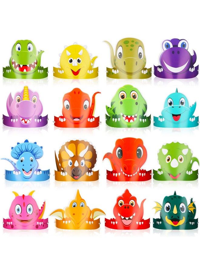 32 Packs Dinosaur Party Hats Birthday Party Hats For Kids Dinosaur Party Decorations Dino Hats For Party (Cool)