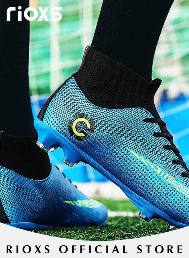 Men's Track Trainers,Cleats Soccer Shoes For Men,Professional Competition Football Boots,Football Turf Soccer Shoes,Outdoor Non-Slip Sneakers For Teens Youth Adults,Athletic Sneaker Shoes For Racing Running Jumping Training