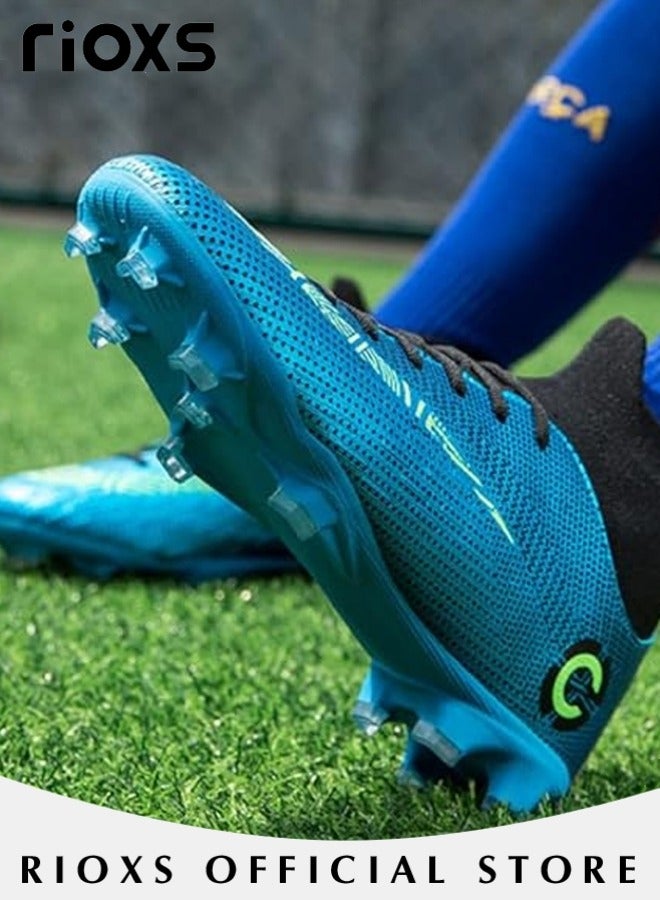 Men's Track Trainers,Cleats Soccer Shoes For Men,Professional Competition Football Boots,Football Turf Soccer Shoes,Outdoor Non-Slip Sneakers For Teens Youth Adults,Athletic Sneaker Shoes For Racing Running Jumping Training
