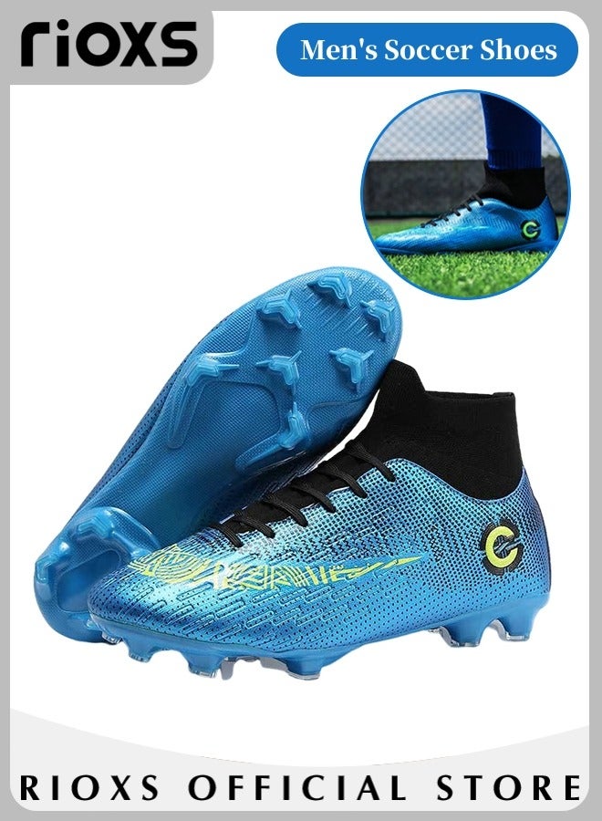 Men's Track Trainers,Cleats Soccer Shoes For Men,Professional Competition Football Boots,Football Turf Soccer Shoes,Outdoor Non-Slip Sneakers For Teens Youth Adults,Athletic Sneaker Shoes For Racing Running Jumping Training
