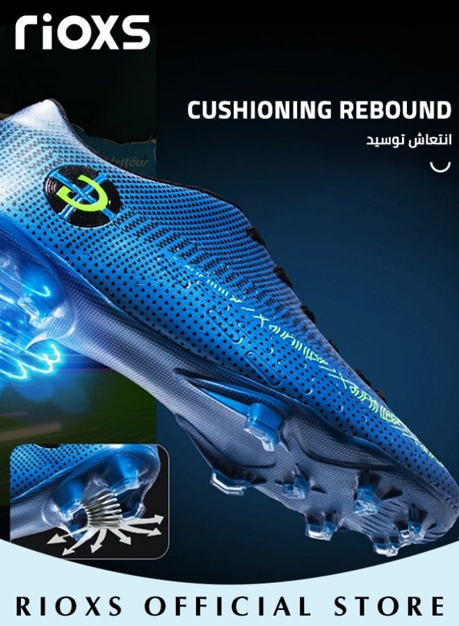 Men's Soccer Shoes,Professional Spikes Sport Shoe,Competition Training Trainers For Men,Non-Slip Sneakers,Lace-Up Athletic Shoes,Lightweight Indoor Outdoor Sports Trainers For Youth And Adult,Baseball Lacrosse Football Sneaker