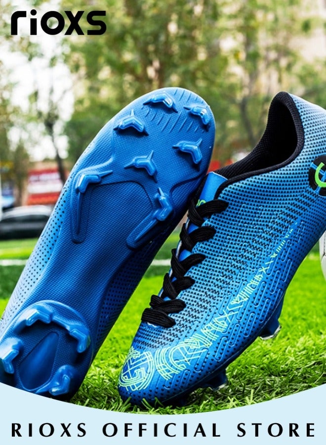 Men's Soccer Shoes,Professional Spikes Sport Shoe,Competition Training Trainers For Men,Non-Slip Sneakers,Lace-Up Athletic Shoes,Lightweight Indoor Outdoor Sports Trainers For Youth And Adult,Baseball Lacrosse Football Sneaker