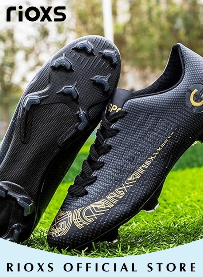 Men's Soccer Shoes,Professional Spikes Sport Shoe,Competition Training Trainers For Men,Non-Slip Sneakers,Lace-Up Athletic Shoes,Lightweight Indoor Outdoor Sports Trainers For Youth And Adult,Baseball Lacrosse Football Sneaker