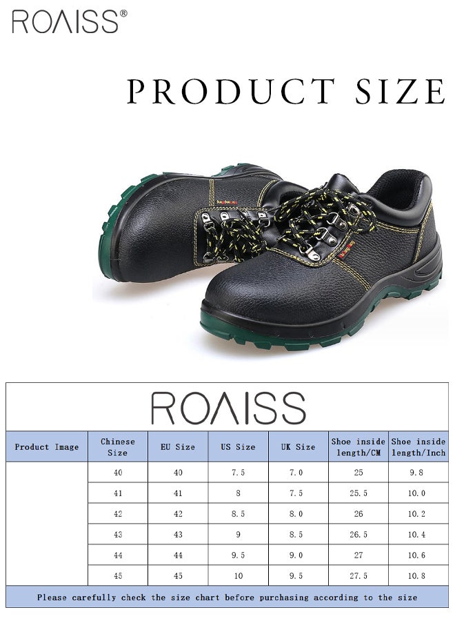 Outdoor Work Labor Protection Shoes Men'S Work Non-Slip Anti-Smash Anti-Puncture Adjustable Lace-Up Cowhide Sports Shoes