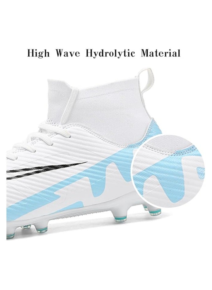 Men’s Soccer Cleats,High-Top Football Boots Professional Training,Turf Outdoor Indoor Comfortable Athletic Big Boy's Sneaker