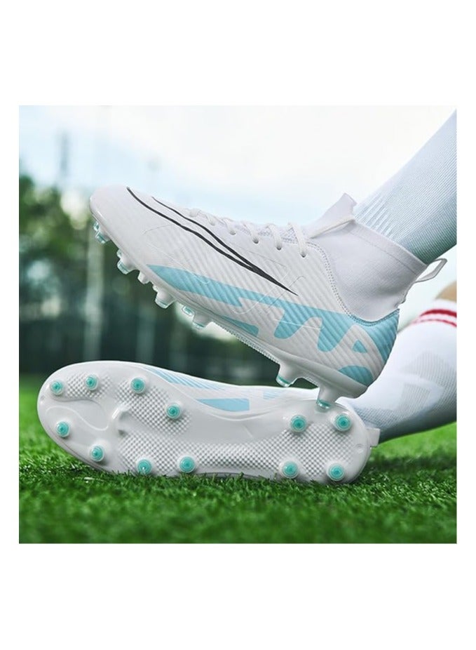 Men’s Soccer Cleats,High-Top Football Boots Professional Training,Turf Outdoor Indoor Comfortable Athletic Big Boy's Sneaker