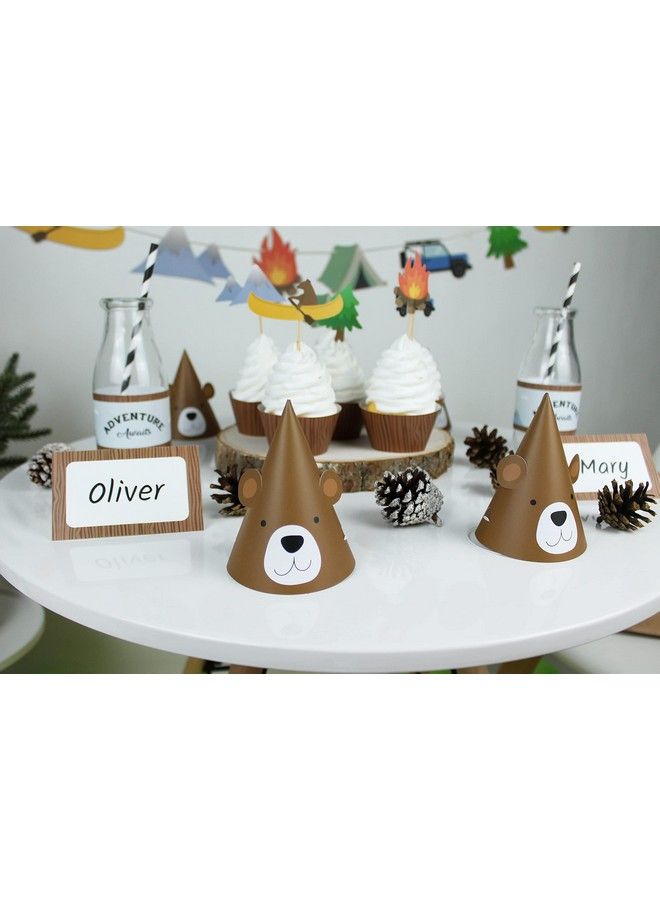 Mini Sized Bear Party Hats 12 Ct ; Adventure Party Hats ; Kids Party Hats