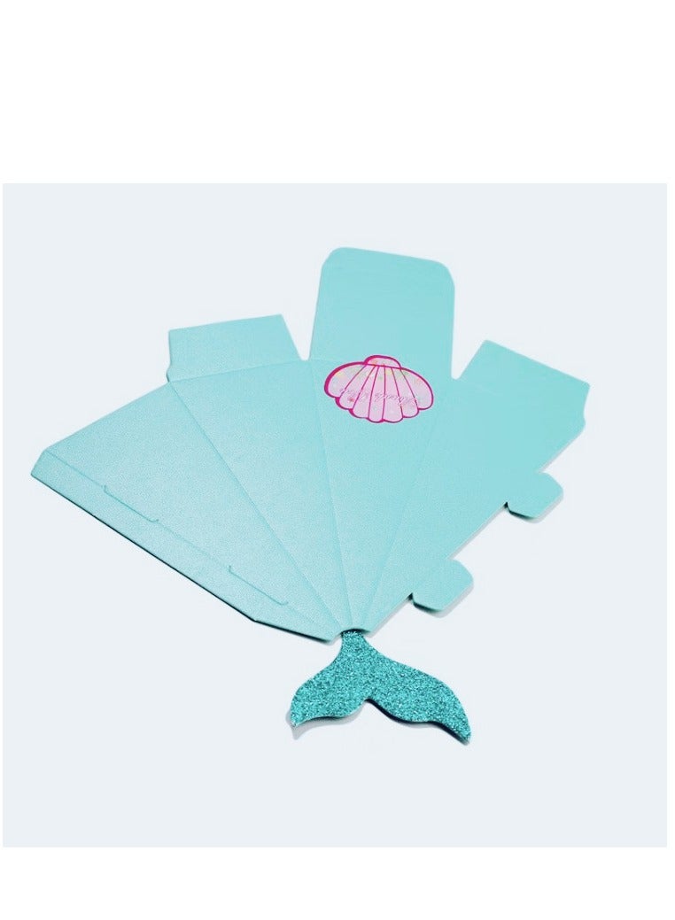 40 Pieces Candy Boxes Mermaid Party Favor Boxes Under The Sea Goodie Bags Theme Birthday Supplies