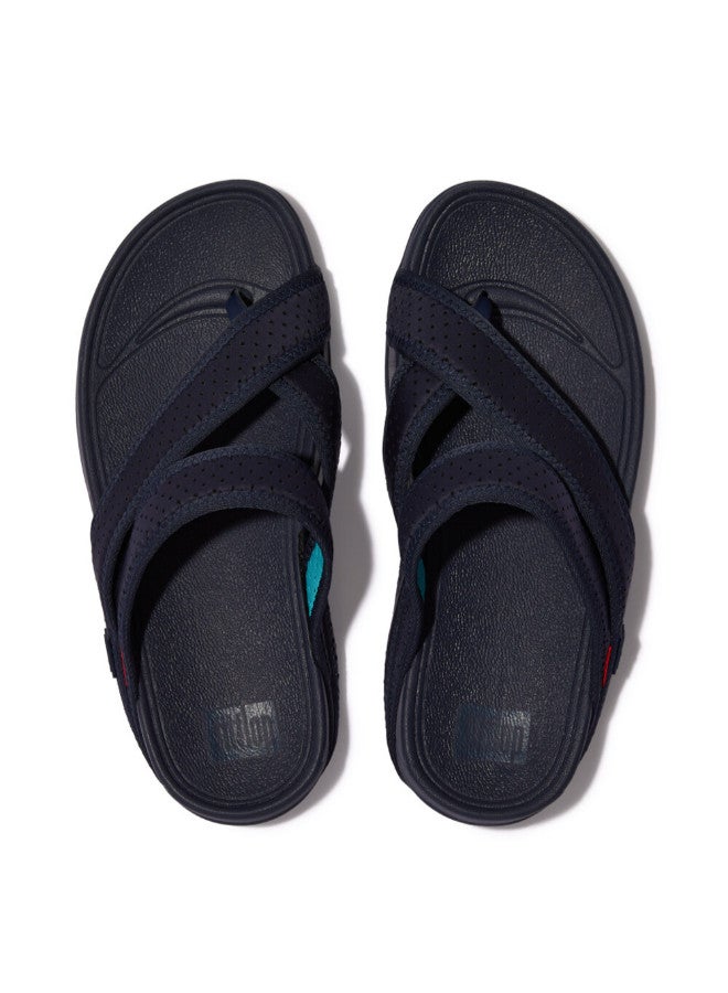 049-764 Fitflop Mens Sandals GE7-A30 Sling Water Resistant Toepost Navy
