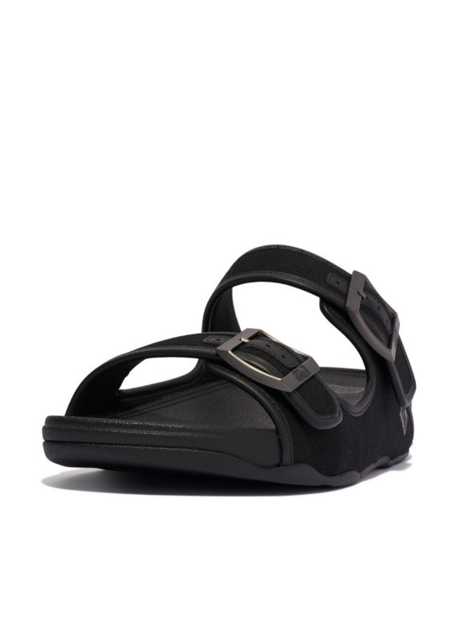 049-761 Fitflop Mens Sandals GD6-001 Gogh Moc Buckle Slide Black