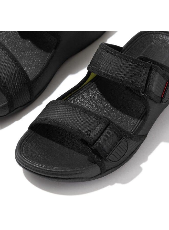 049-765 Fitflop Men Gogh Moc Mens Adjustable Water-Resistant Slides GT3-001 Black