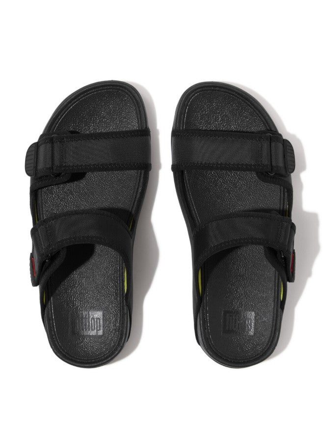 049-765 Fitflop Men Gogh Moc Mens Adjustable Water-Resistant Slides GT3-001 Black