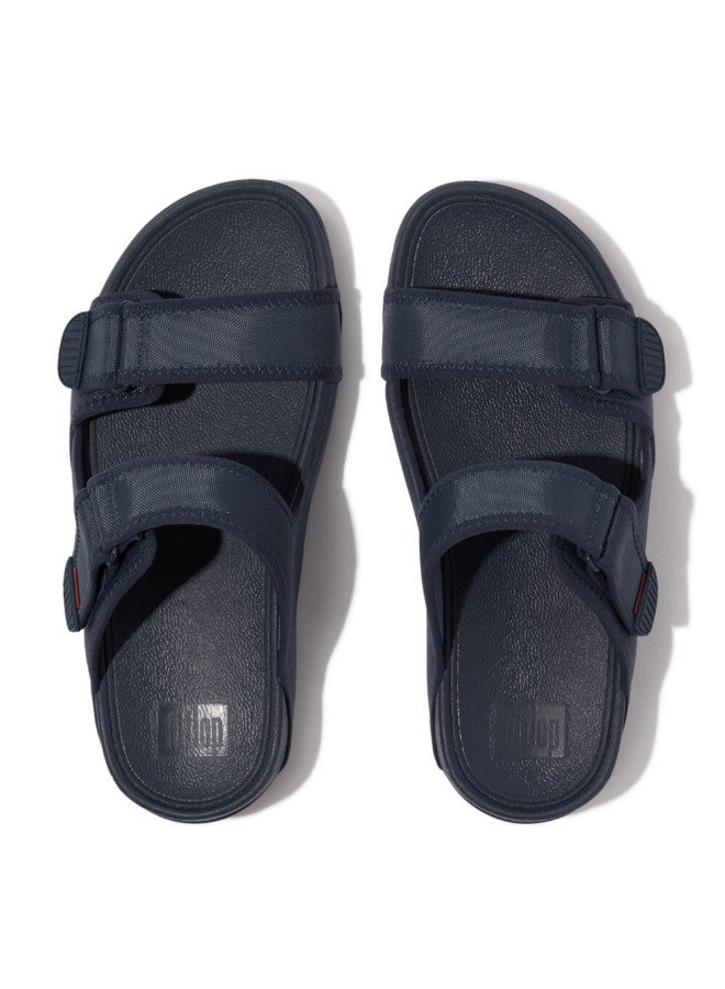 049-767 Fitflop Men Gogh Moc Mens Adjustable Water-Resistant Slides GT3-A83 Blue