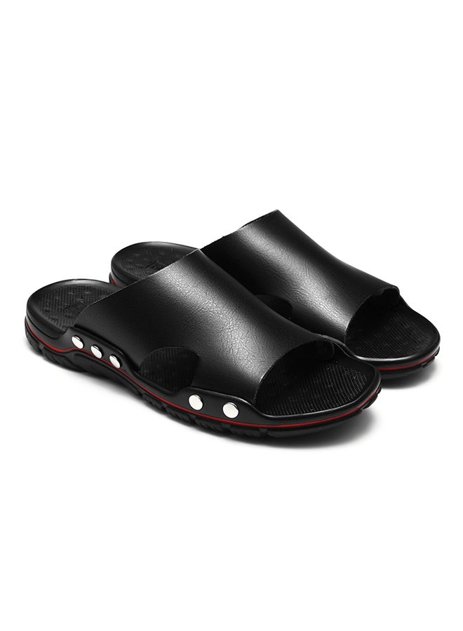 Plastic Slip-On Arabic Sandals Black