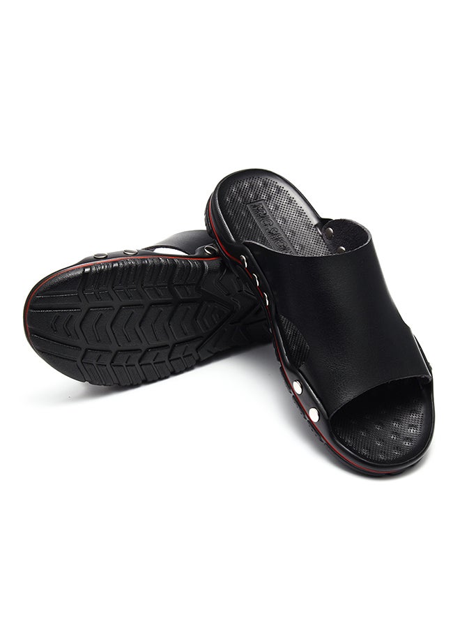 Plastic Slip-On Arabic Sandals Black