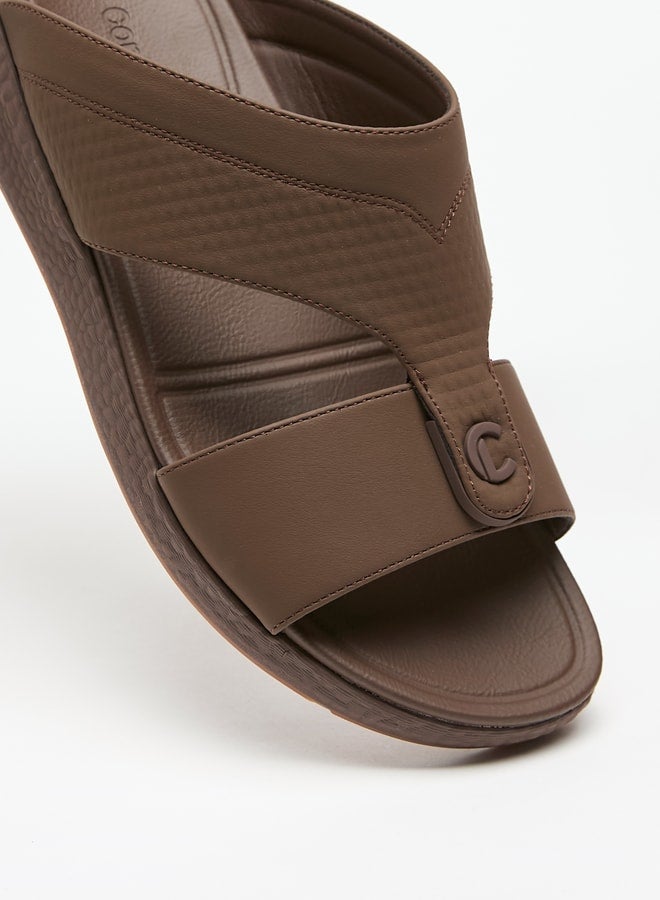 Men's Textured Slip-On Arabic Sandals