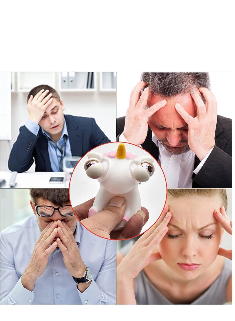 Unicorn Squishy Stress Balls Toy, 3 PCS Funny Squeeze Toys,Eye Popping Relief Hand Fidget Sensory Toy,Cute with Pop Out Eyes Ideal Party Favor Anti-Anxiety Office Desk Toys