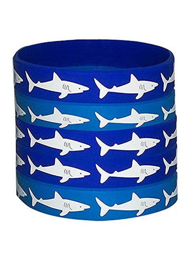 48 Pcs Shark Party Favors Rubber Bracelets Under The Sea/Baby Shark Birthday Party Supplies Goodie Bag Stuffers Fillers Slicone Wristbands