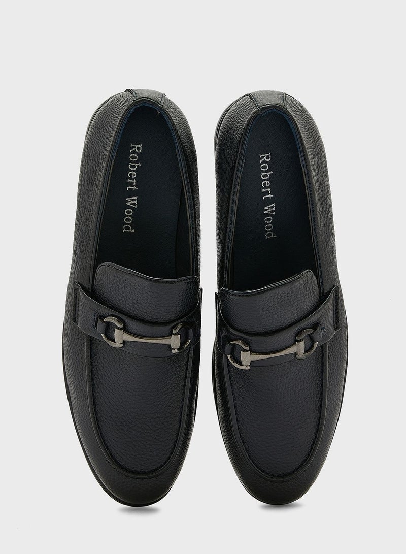 Faux Leather Formal Slip Ons