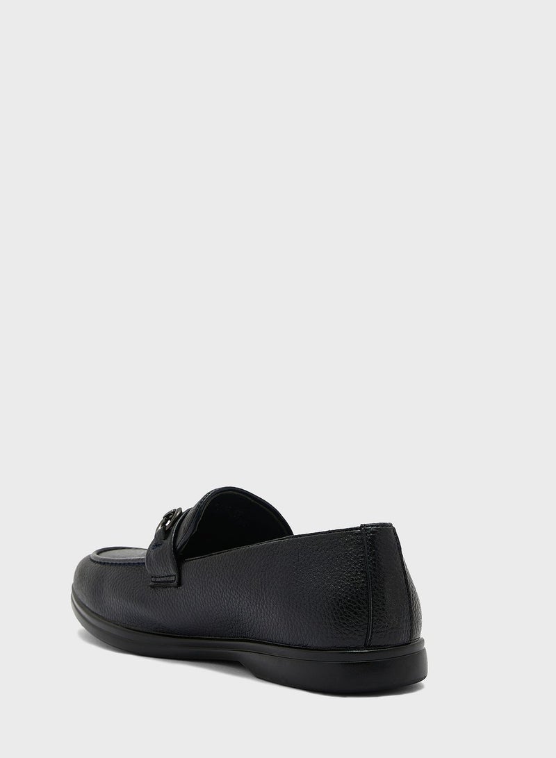 Faux Leather Formal Slip Ons