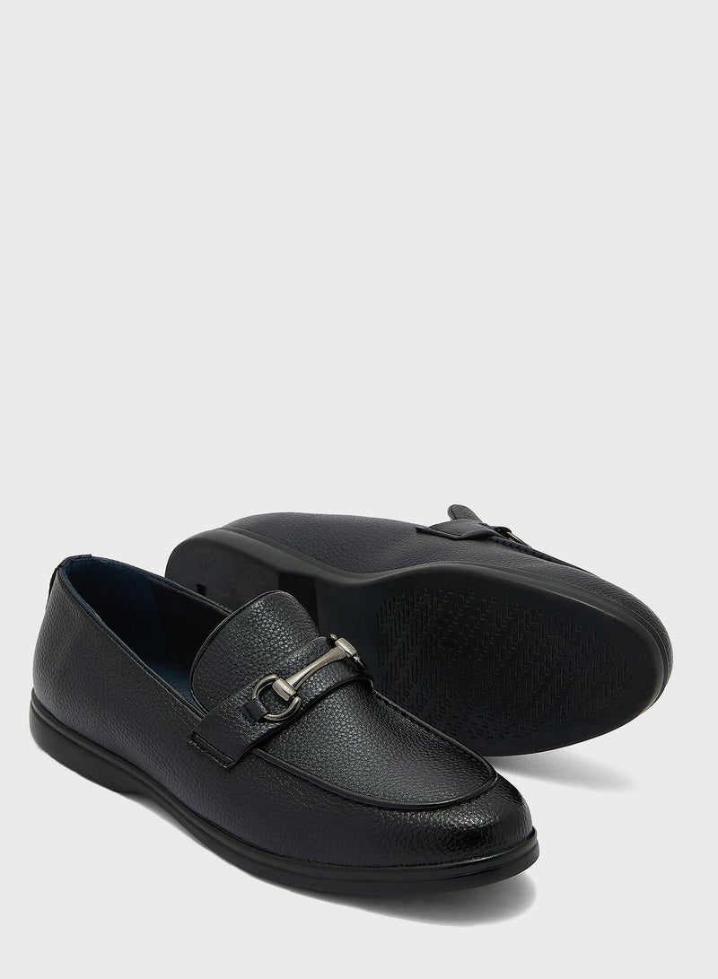 Faux Leather Formal Slip Ons