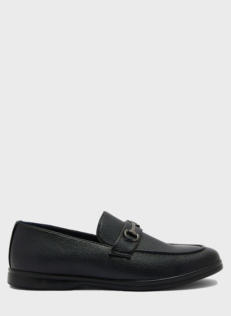 Faux Leather Formal Slip Ons