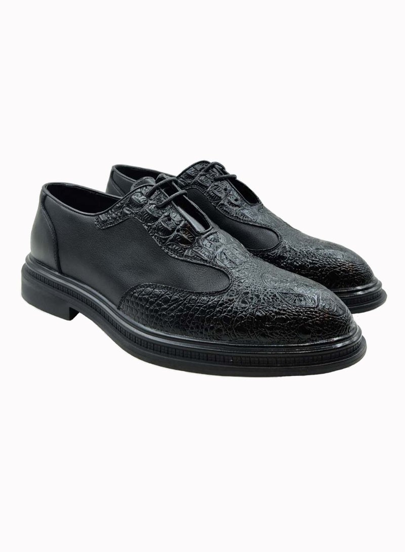 Comfortable Lace-Up Formal Shoes Black