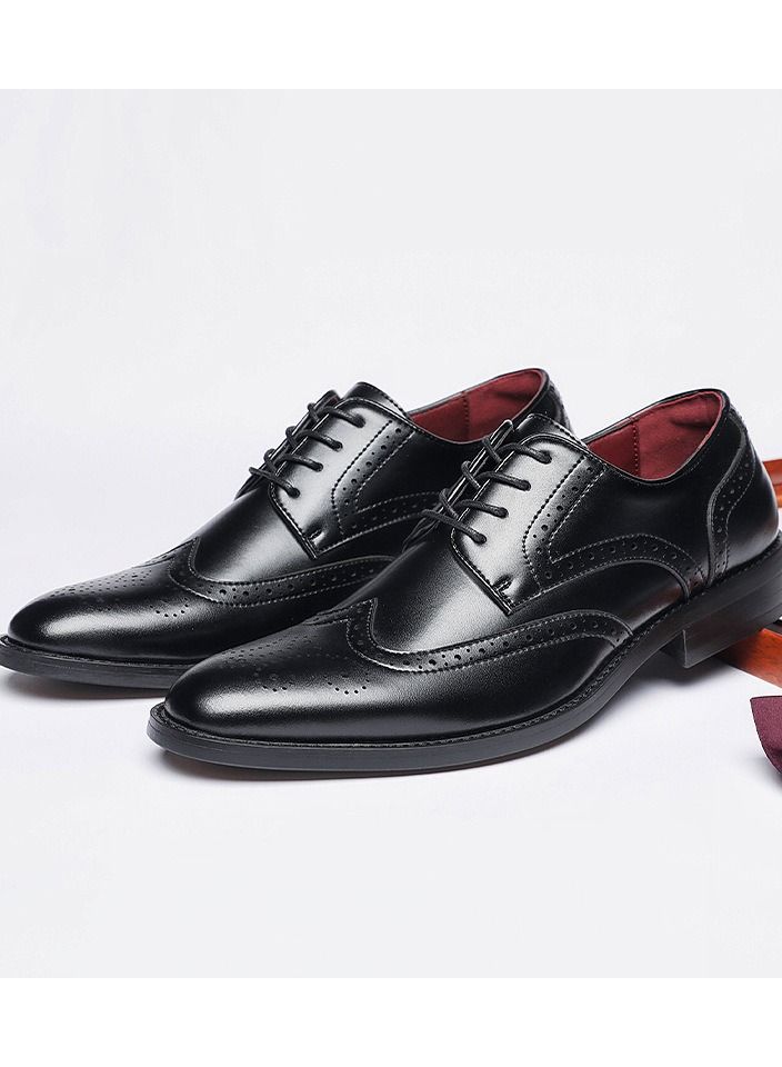 Men Business  Leather Shoes Black