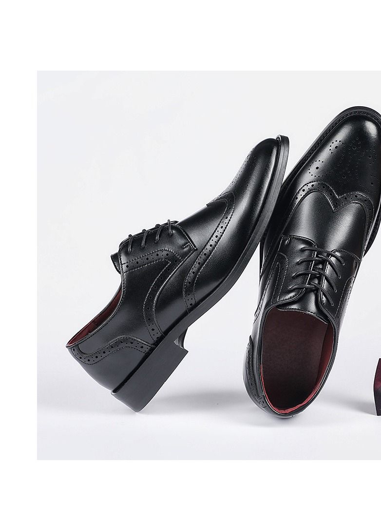 Men Business  Leather Shoes Black