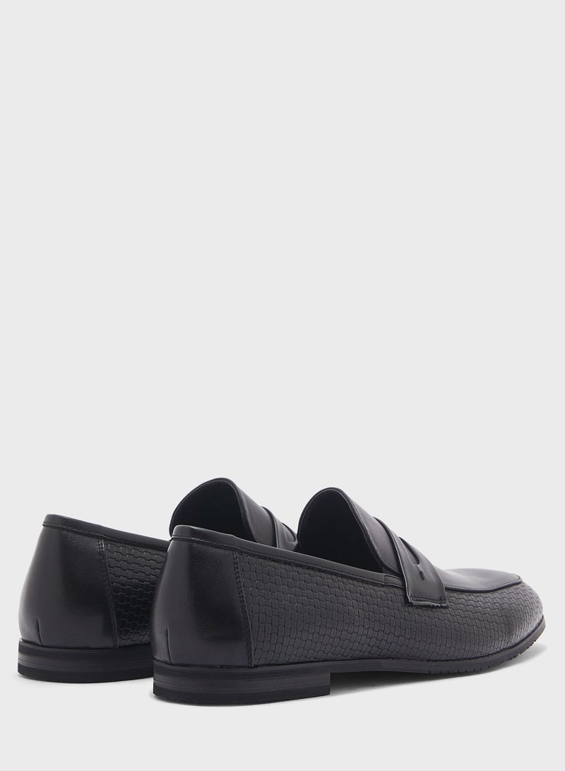 Textured Look Formal Slip Ons