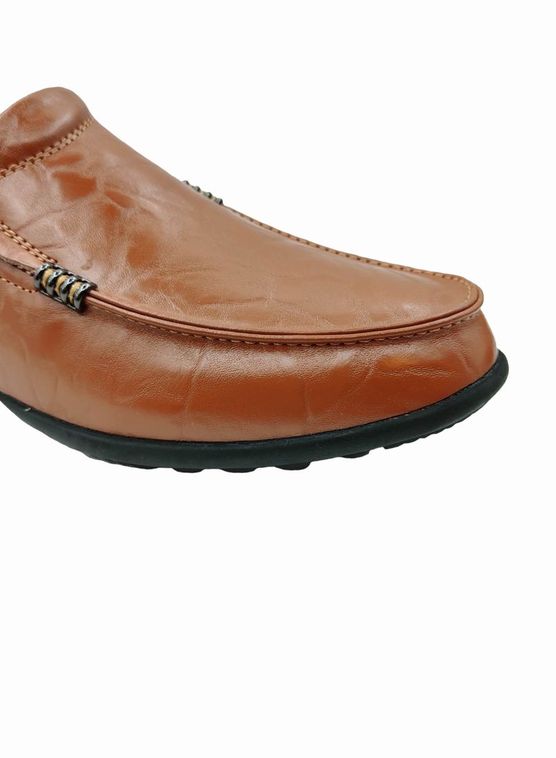 Comfortable Slip-On Formal Brown Loafer