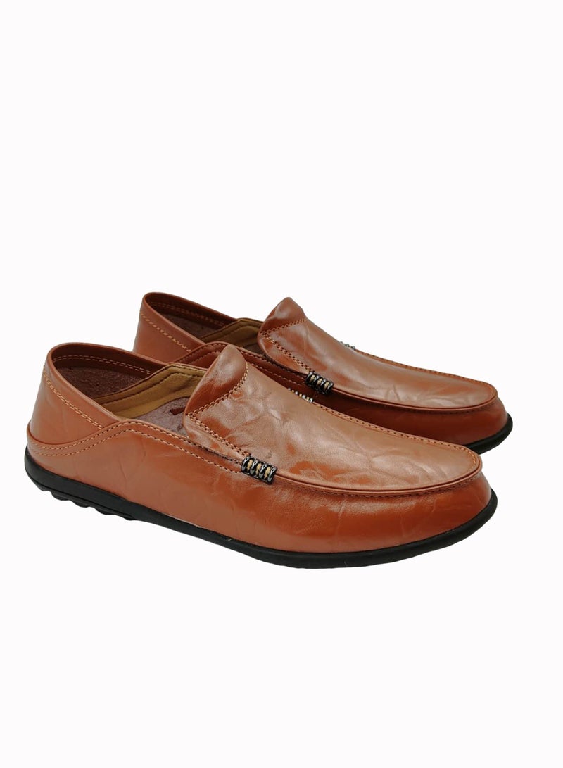 Comfortable Slip-On Formal Brown Loafer