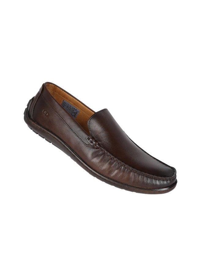 032-87 Democrata Mens Formal Loafer Slip on Shoes 274103-003 Tobacco