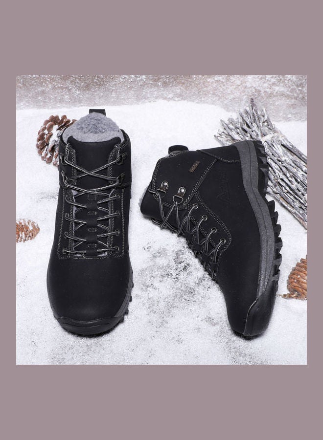 Lace-Up Casual Boots Black/Grey
