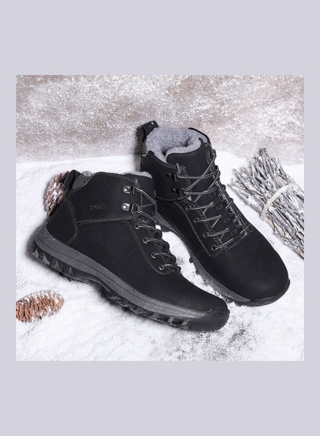 Lace-Up Casual Boots Black/Grey