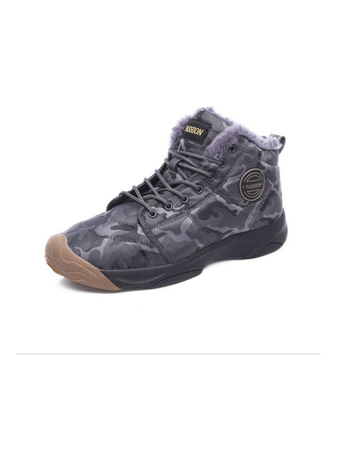Winter Snow Lace-Up Boots Grey
