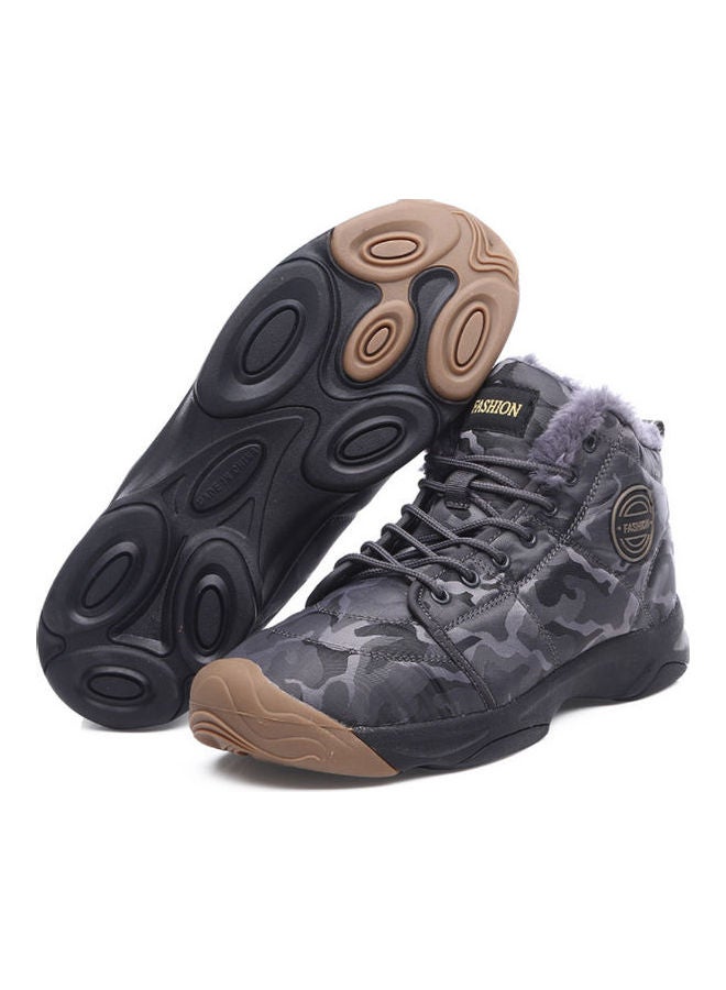 Winter Snow Lace-Up Boots Grey