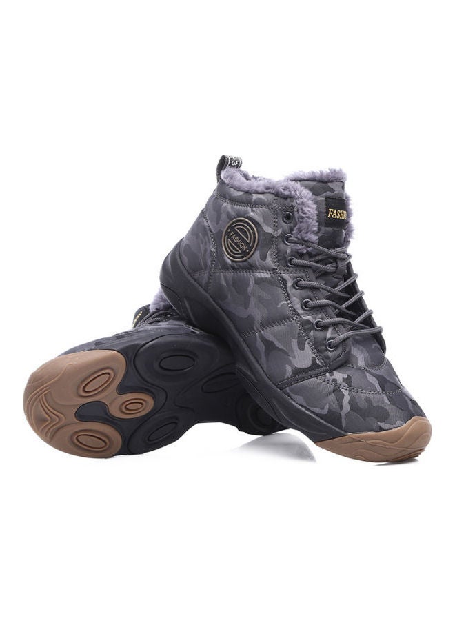 Winter Snow Lace-Up Boots Grey