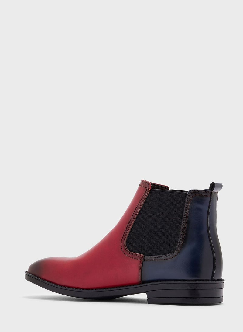 Colour Block Chelsea Boots