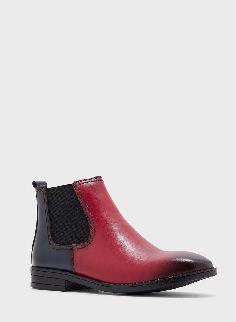 Colour Block Chelsea Boots